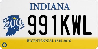 IN license plate 991KWL