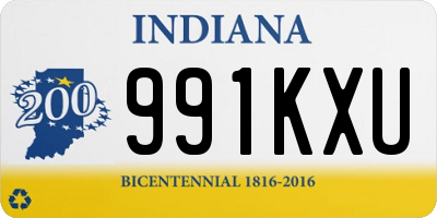 IN license plate 991KXU