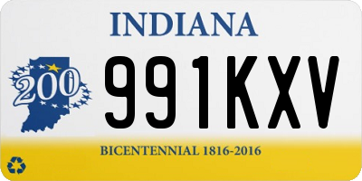 IN license plate 991KXV