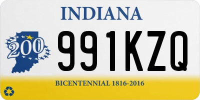 IN license plate 991KZQ