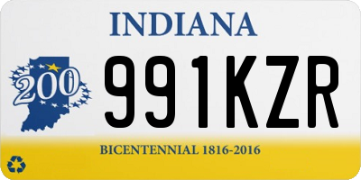 IN license plate 991KZR