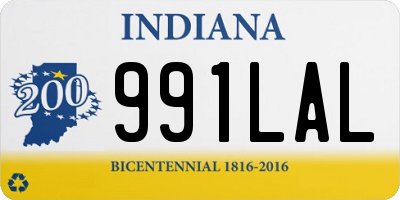 IN license plate 991LAL