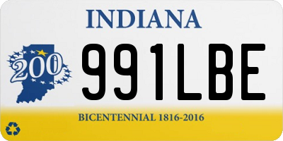 IN license plate 991LBE