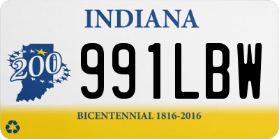 IN license plate 991LBW