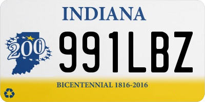 IN license plate 991LBZ