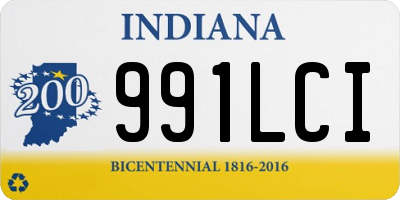 IN license plate 991LCI