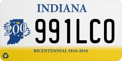 IN license plate 991LCO