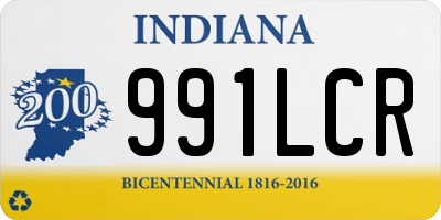 IN license plate 991LCR