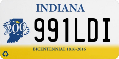 IN license plate 991LDI