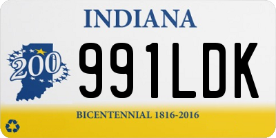 IN license plate 991LDK