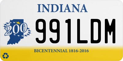 IN license plate 991LDM