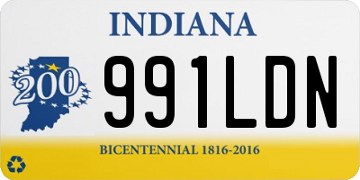 IN license plate 991LDN