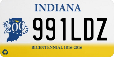 IN license plate 991LDZ