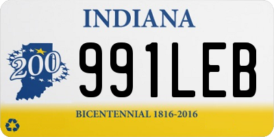 IN license plate 991LEB
