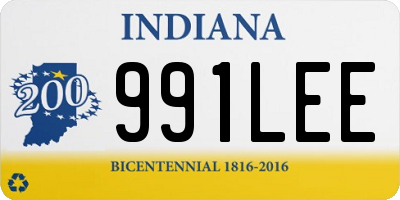 IN license plate 991LEE