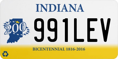 IN license plate 991LEV