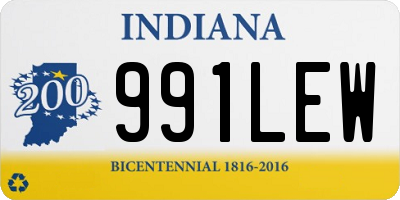 IN license plate 991LEW