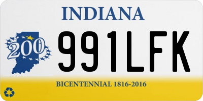 IN license plate 991LFK