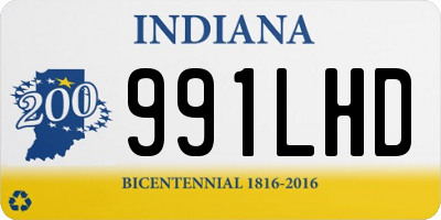 IN license plate 991LHD