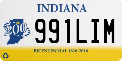 IN license plate 991LIM