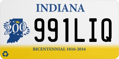 IN license plate 991LIQ