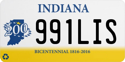 IN license plate 991LIS