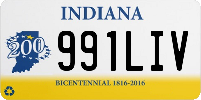 IN license plate 991LIV