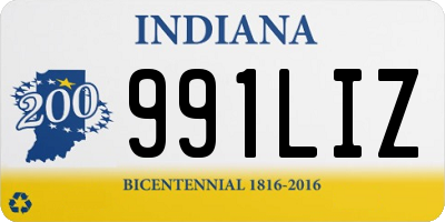 IN license plate 991LIZ