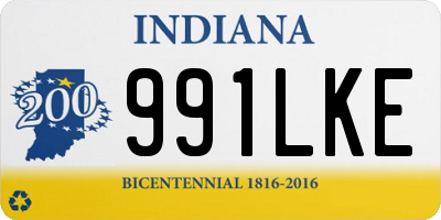 IN license plate 991LKE