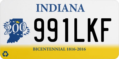 IN license plate 991LKF