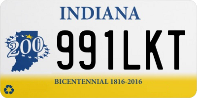 IN license plate 991LKT