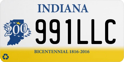 IN license plate 991LLC