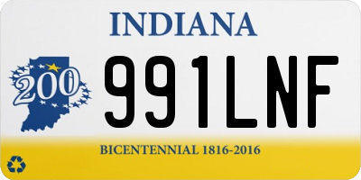 IN license plate 991LNF