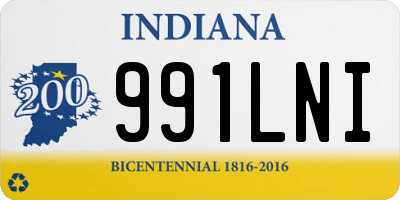 IN license plate 991LNI
