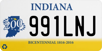 IN license plate 991LNJ