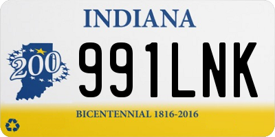 IN license plate 991LNK