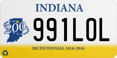 IN license plate 991LOL