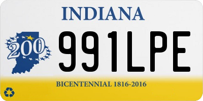 IN license plate 991LPE