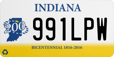 IN license plate 991LPW