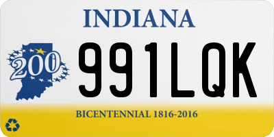 IN license plate 991LQK