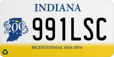 IN license plate 991LSC