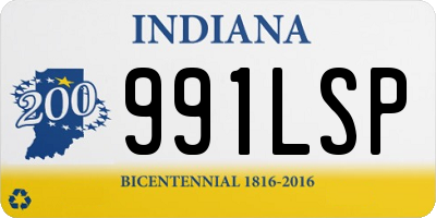 IN license plate 991LSP