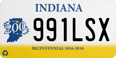 IN license plate 991LSX