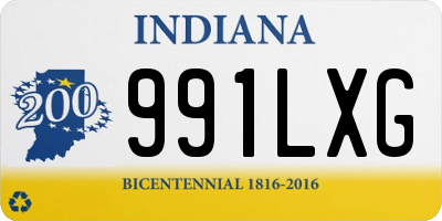 IN license plate 991LXG