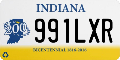 IN license plate 991LXR