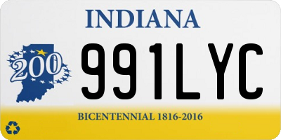 IN license plate 991LYC