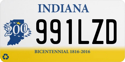 IN license plate 991LZD