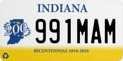 IN license plate 991MAM