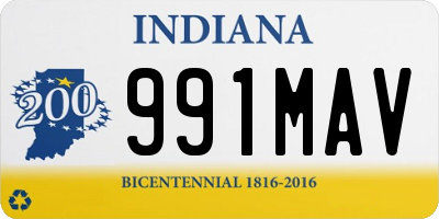 IN license plate 991MAV