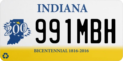 IN license plate 991MBH